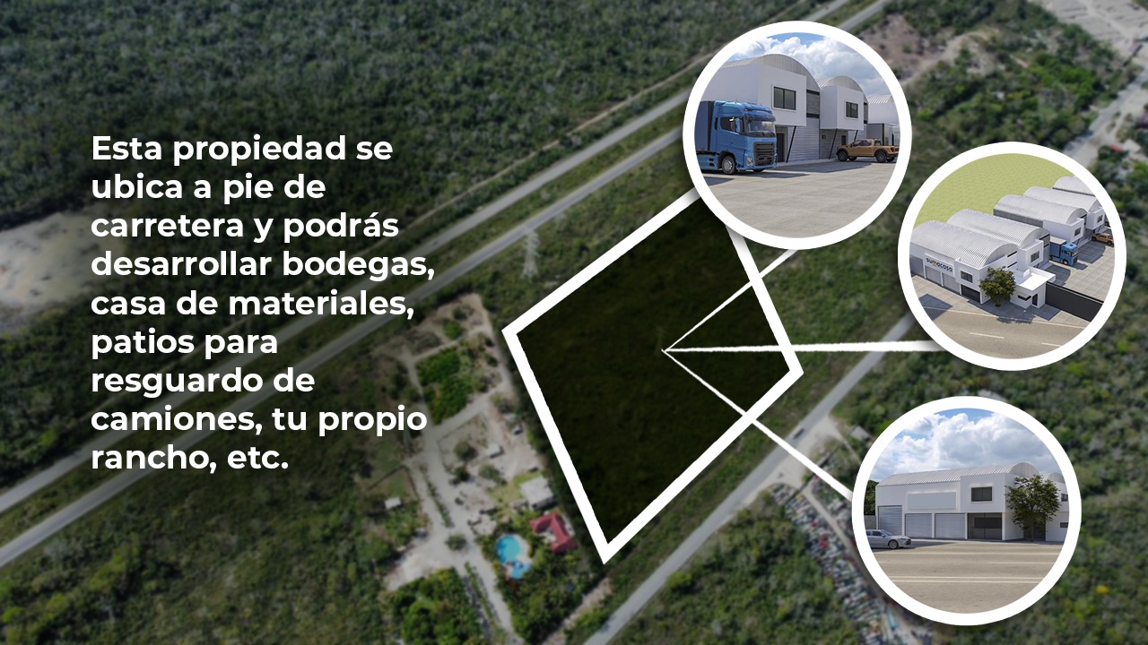 Terreno en Venta y Renta sobre Carretera Cancún – Mérida